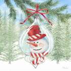 Snowman Globe Ornament Art Print