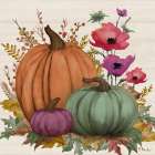 Floral Pumpkins II Art Print