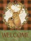 Rustic Horned Plaid Vertical Art Print