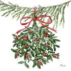 Nordic Branch Mistletoe Art Print