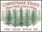 Christmas Tree Farm Sign Horizontal Art Print