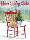 Holiday Dog Chair I Art Print