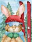 Ski Bunny Vertical Art Print
