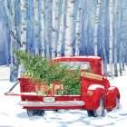 Snowy Tree Truck I Art Print