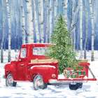 Snowy Tree Truck II Art Print