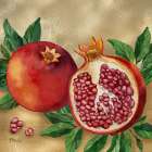 Holiday Pomegranates Art Print
