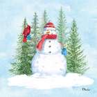 Snowman Forest I Art Print