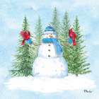 Snowman Forest II Art Print
