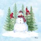 Snowman Forest III Art Print