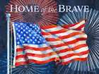 Home of the Brave Flag Art Deco Print