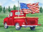 Freedom Flag Truck - Scenic Art Print