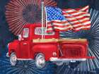Freedom Flag Truck Art Deco Print