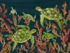 Bora Bora Sea Turtles - Dark Art Print