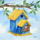 Hanging Bird House I ΓÇô Colorful Art Print
