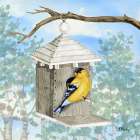 Hanging Bird House II Art Print