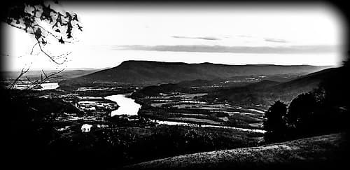 Antique Lookout BW Holga Landscape Print