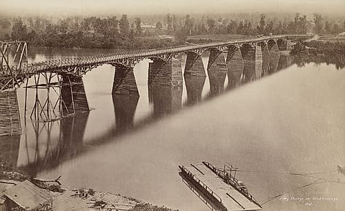 Army Bridge Chattanooga 1861 Art Print