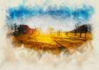 Barn 5 Watercolor Art Print