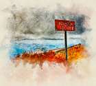 Big Junction Watercolor Art Print