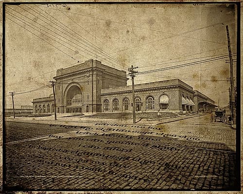Choo Choo Hotel Antique with Lyrics Photography Print