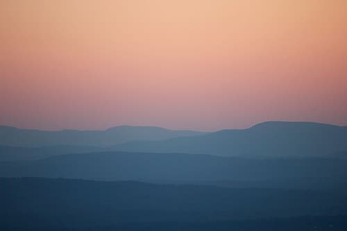 Foggy Mountains Landscape Print