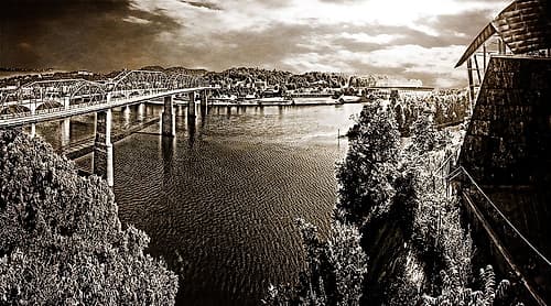 From Hunter North Pano Sepia Landscape Print