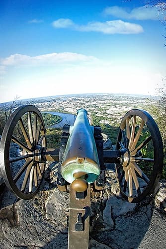 Lookout Cannon 2 Color Landscape Print