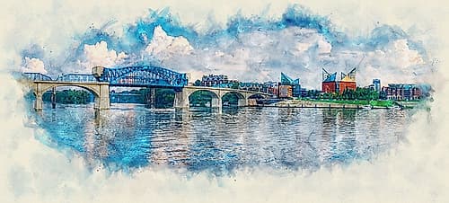 Scenic City 27 Watercolor Landscape Print