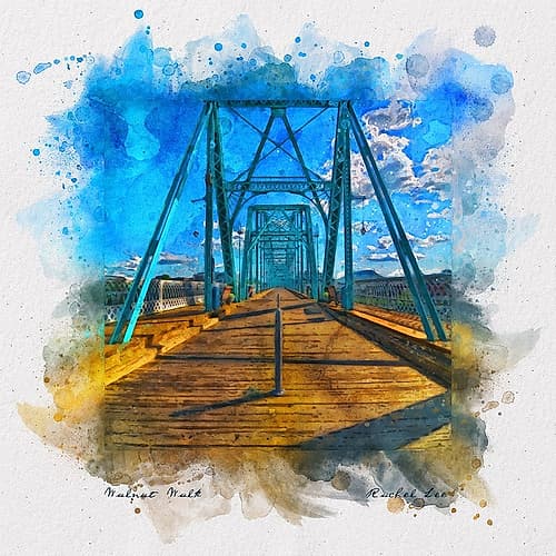 Walnut Walk Watercolor Landscape Print