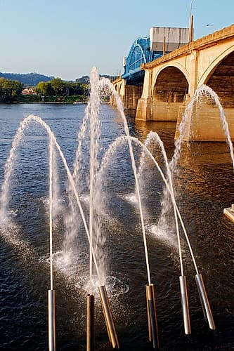 Water Cannons Landscape Print