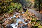 Waterfall And Walking Path Art Print