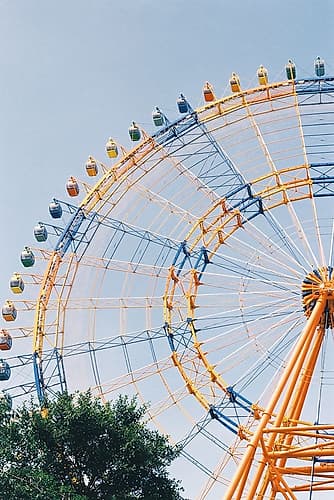Ferris Wheel 2 Abstract Art Print