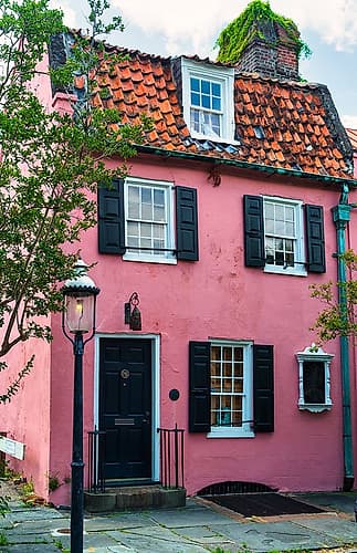 The Pink House Art Print