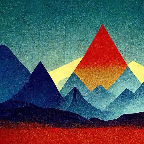 Rainbow Volcano 2 Art Print