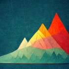 Rainbow Volcano 4 Art Print