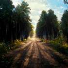 Road in the Woods 5 Art Print