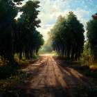 Road in the Woods 6 Landscape Print