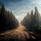 Road in the Woods 9 Art Print