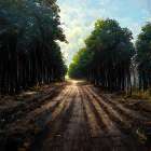 Road in the Woods Art Print