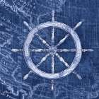 Vintage Nautical II Bathroom Art Print