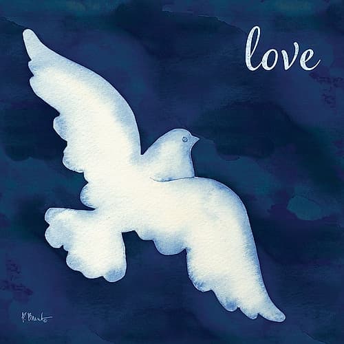 Cyano Dove I Minimalist Print
