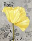 Gray and Yellow Poppies I Art Print
