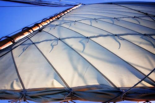 Reefed Sail Art Print