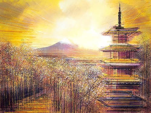  Japan, Mount Fuji Under A Golden Sunset - by Todd, Marc | LSR Licensing | Todd, Marc