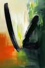 Abstract Green Yellow Black Brush Strokes Modern - by  | Tradelink Agencies | 