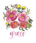 Floral Bouquet Grace Art Print