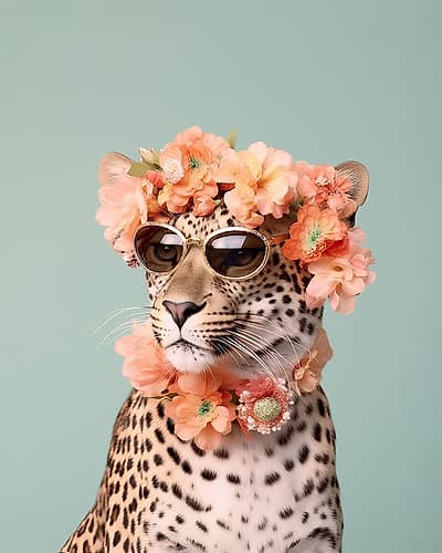  Wildcat Fashion - Fierce but Floral - by Ward, Jay Bryant | Masterwork Reimagined | Ward, Jay Bryant