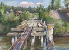 Old bridge Art Print
