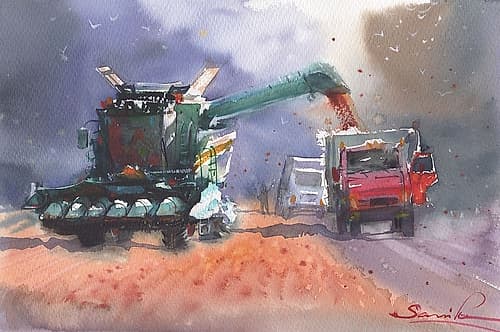Harvesting Art Print