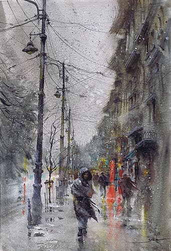 Snowy Art Print